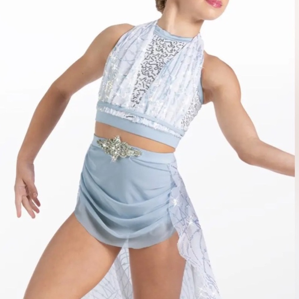Weissman Light Blue and Silver Dance Ensemble